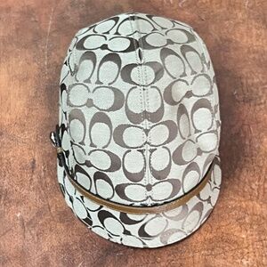 Coach Monogram Boy Hat | Leather Strap Detail | Size M